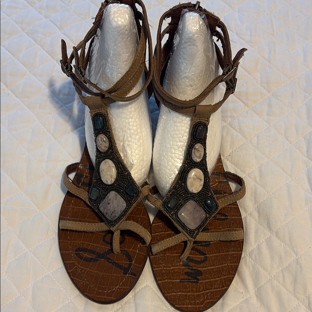 Sam Edelman ‘Daisy’ Sandal with stone inlay size 10M